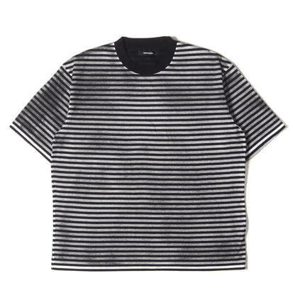 25SS ウォッシュド 吹き付け加工 ボーダー Tシャツ (Seepage Border Crewneck T-SH 2503-4001)