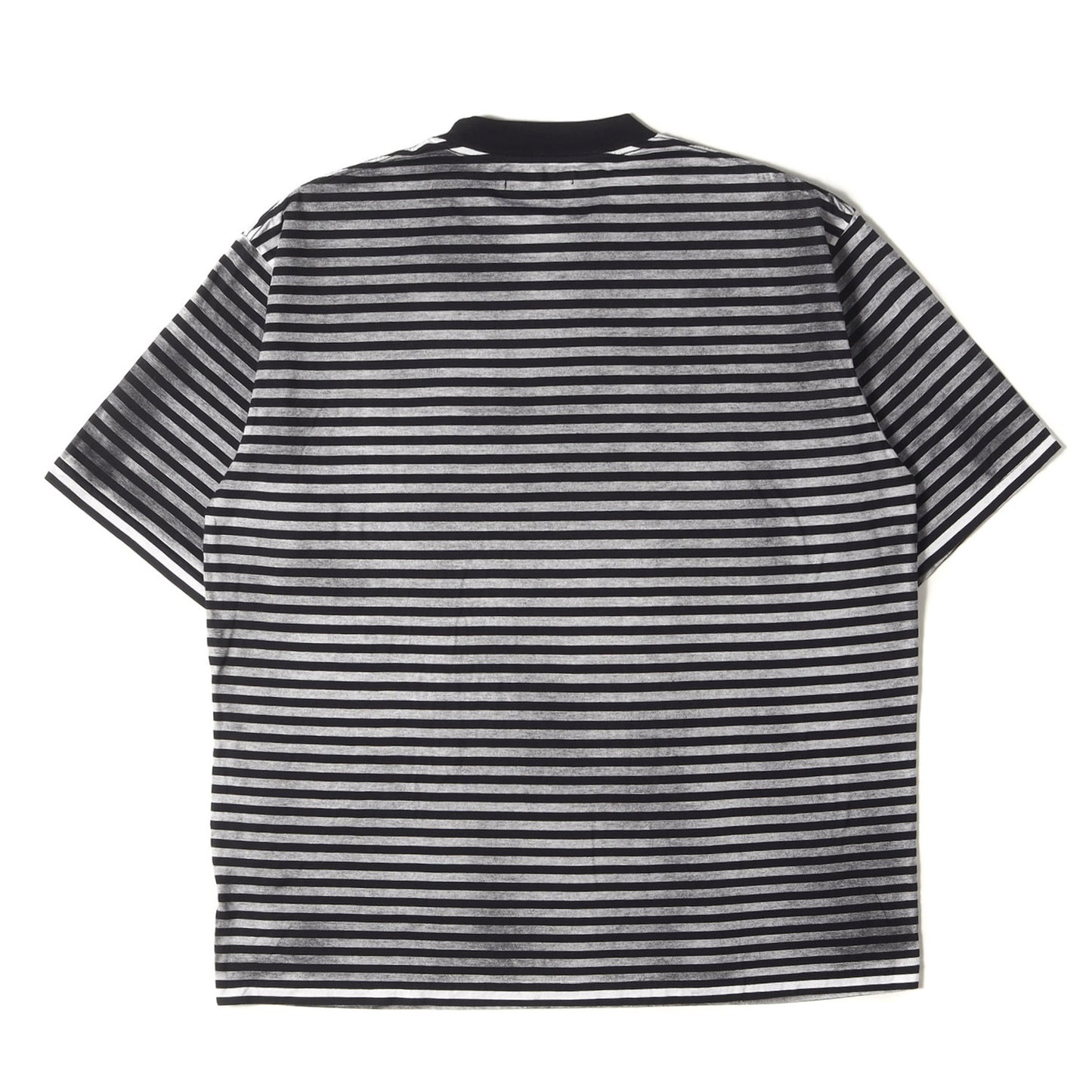 25SS ウォッシュド 吹き付け加工 ボーダー Tシャツ (Seepage Border Crewneck T-SH 2503-4001)