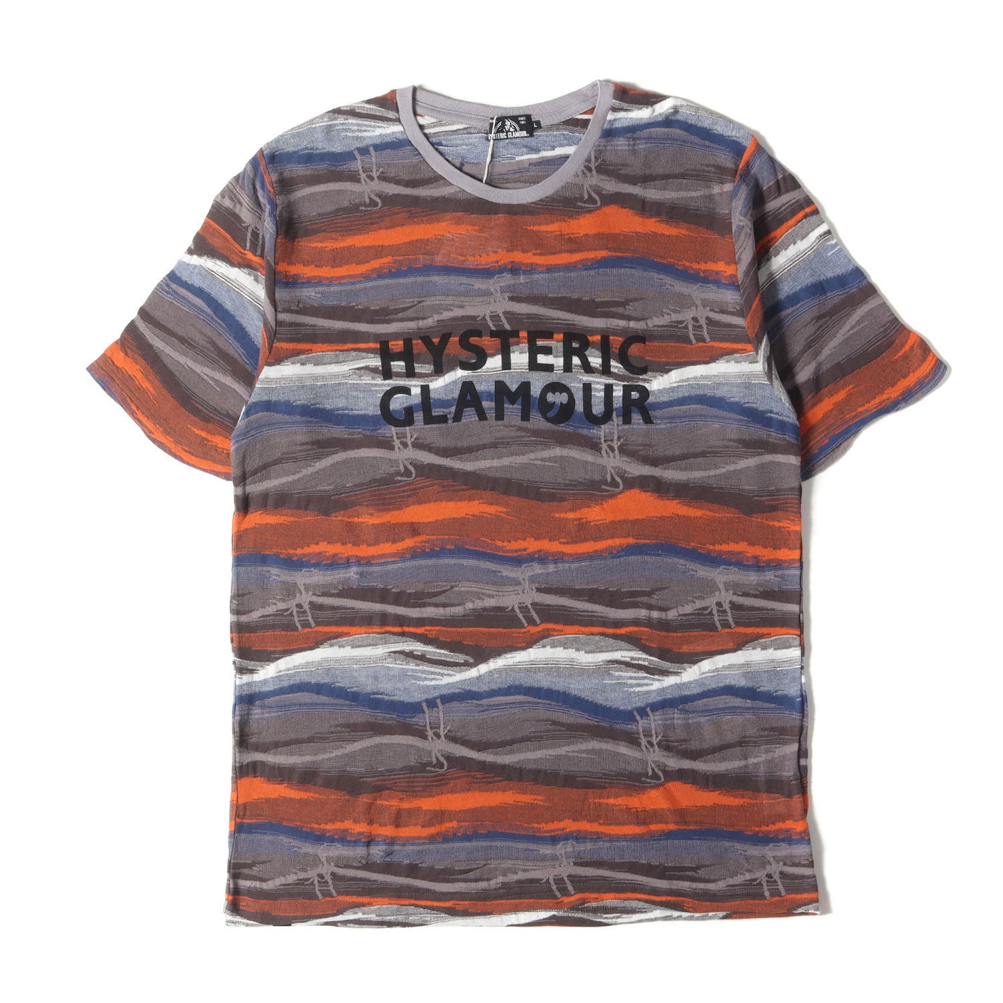 HYS SYMBOL pt スラブ ボーダー コットン ニット Tシャツ (02191CT18)