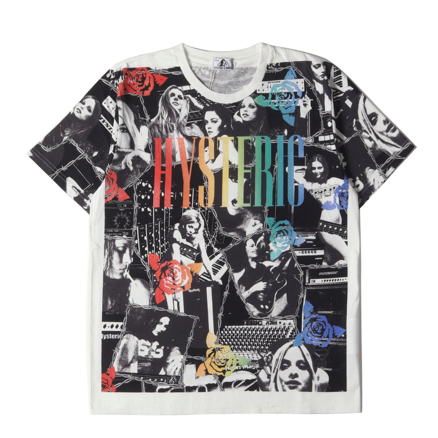 ガール ウーマン ローズ ロゴ 総柄 Tシャツ (0263CT11)