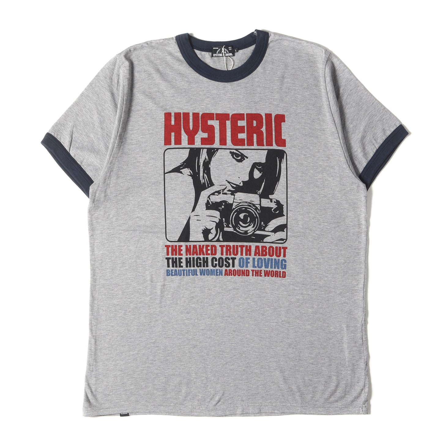 LOOK AT ME プリント リンガーネック トリム Tシャツ (02173CT05)