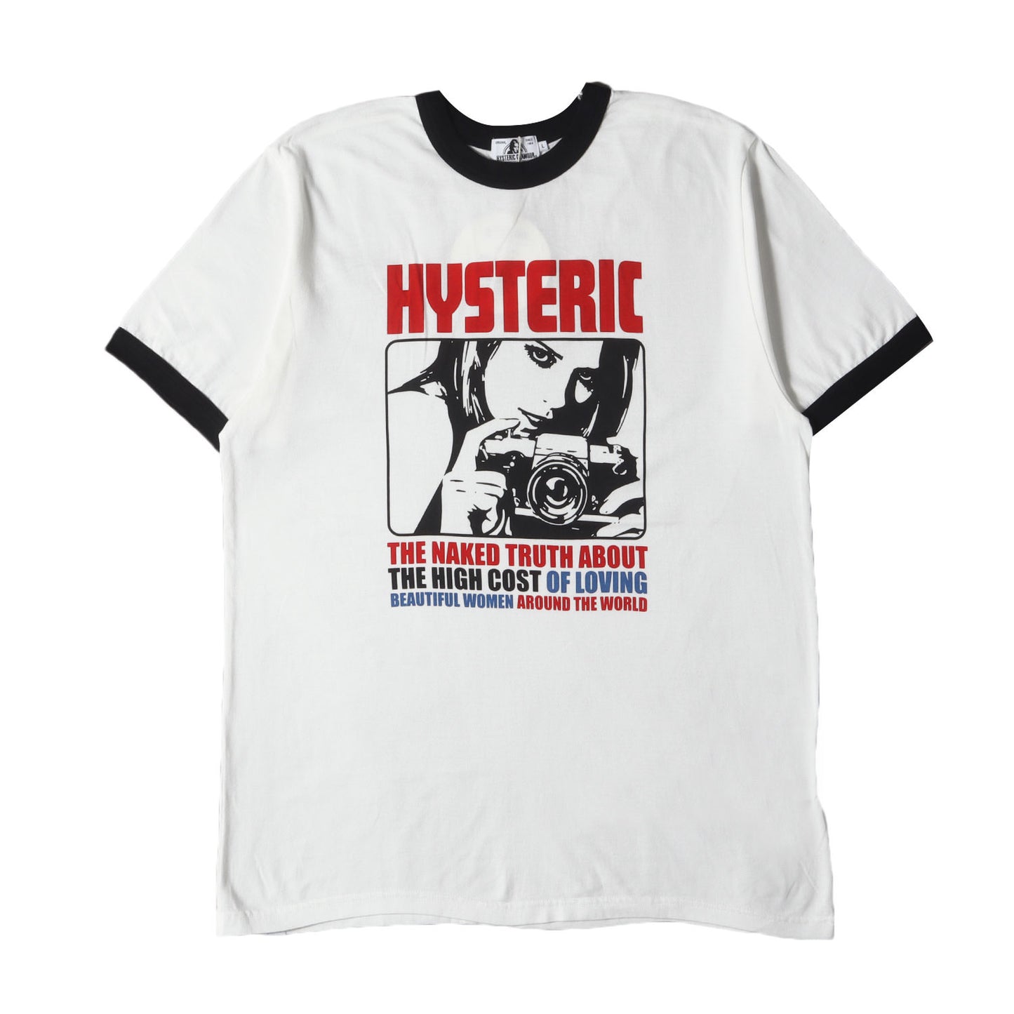 LOOK AT ME プリント リンガーネック トリム Tシャツ (02173CT05)