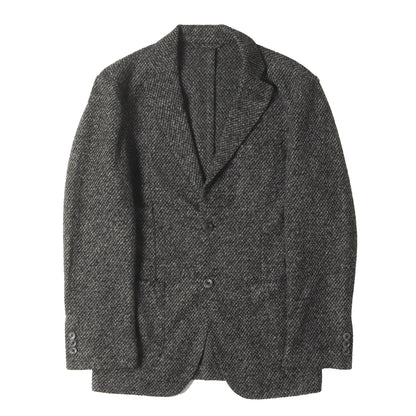 ジャガードニット アンコン 2B テーラード ジャケット (63-07-35-07303)