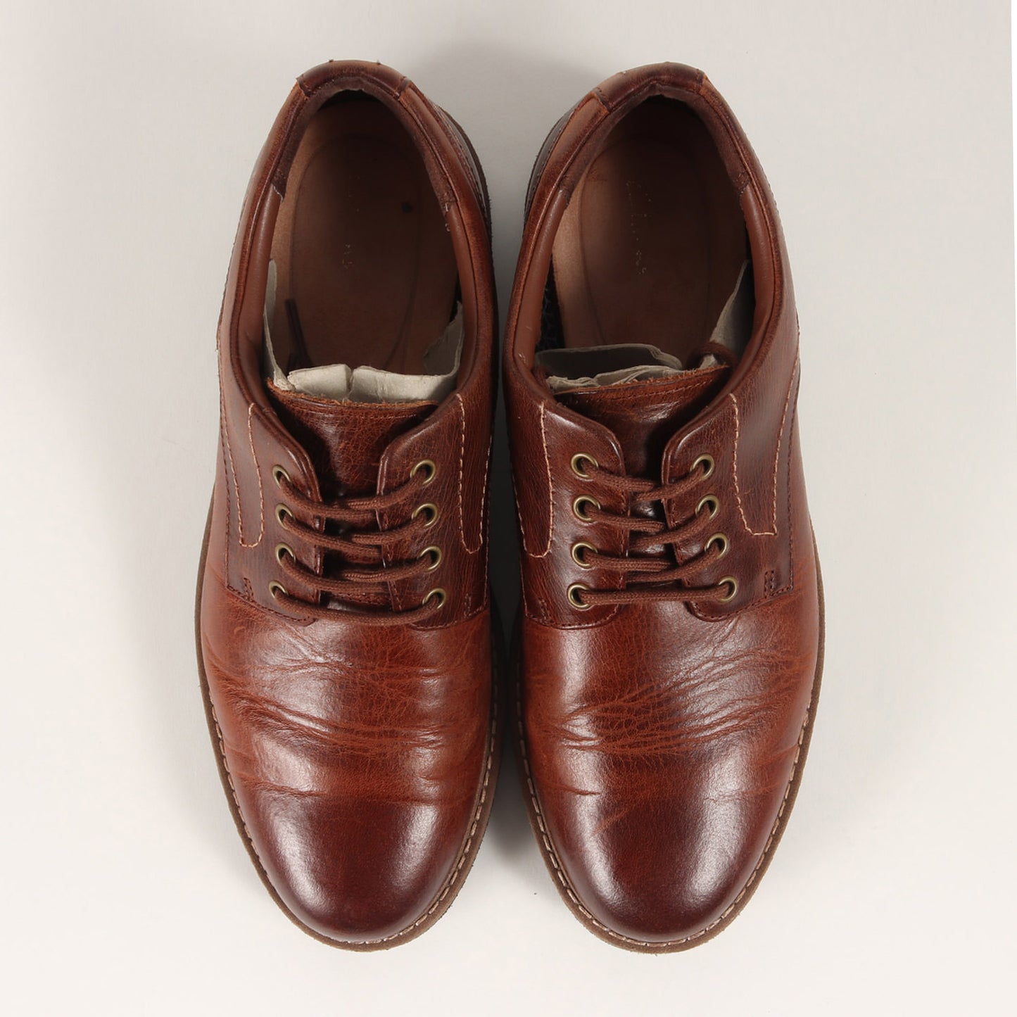 ヴィンテージレザー プレーントゥ シューズ