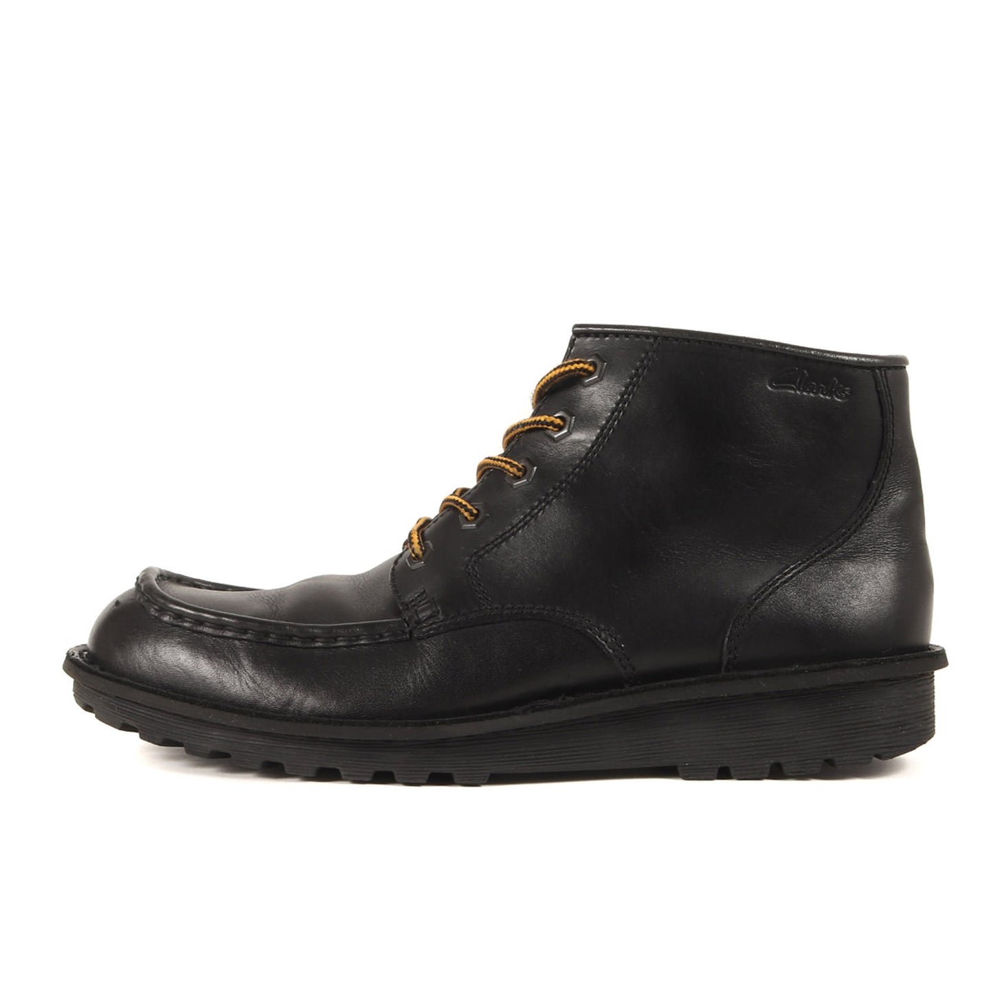 チェックウール ライニング レザー ブーツ