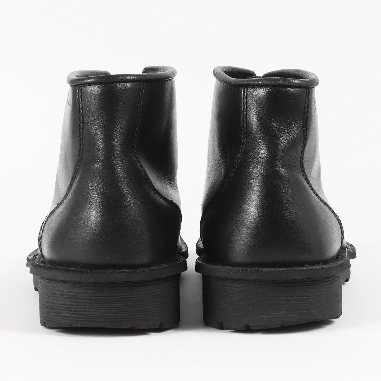 チェックウール ライニング レザー ブーツ