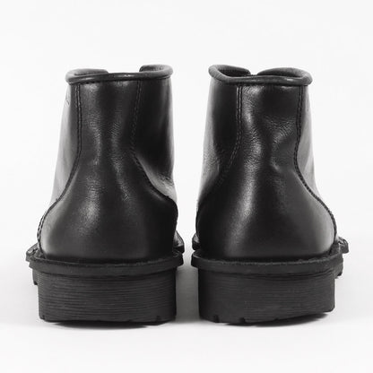 チェックウール ライニング レザー ブーツ