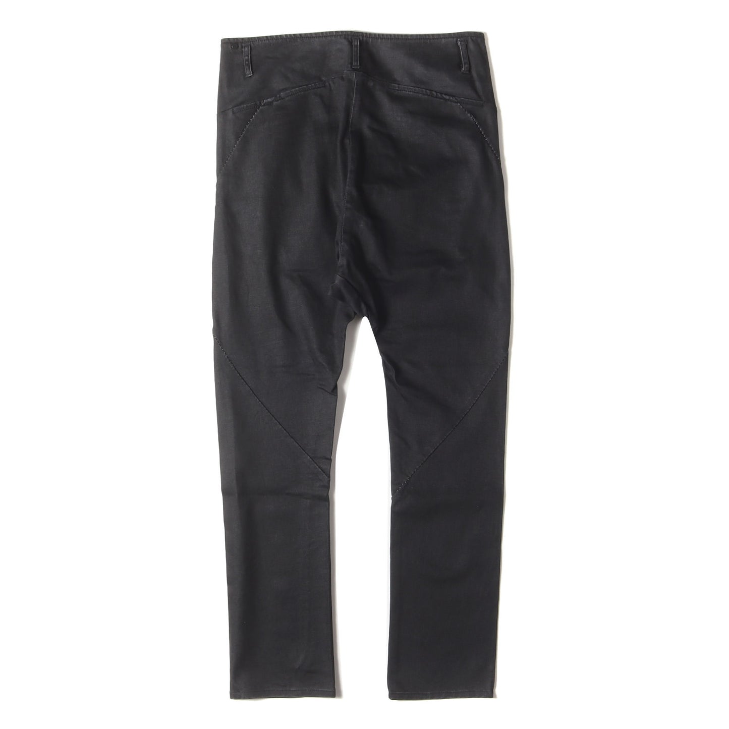 サルエル ストレッチ デニム パンツ (Denim Cotton Stretch W-pocket Sarrouel Pants)
