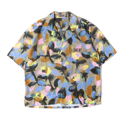 × ALEX FOXTON ロゴ 刺繍 総柄 グラフィック 半袖 オープンカラー シャツ (Rayon Shirts 013C549B4797)