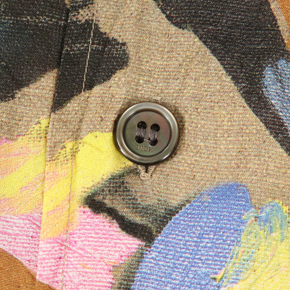 × ALEX FOXTON ロゴ 刺繍 総柄 グラフィック 半袖 オープンカラー シャツ (Rayon Shirts 013C549B4797)