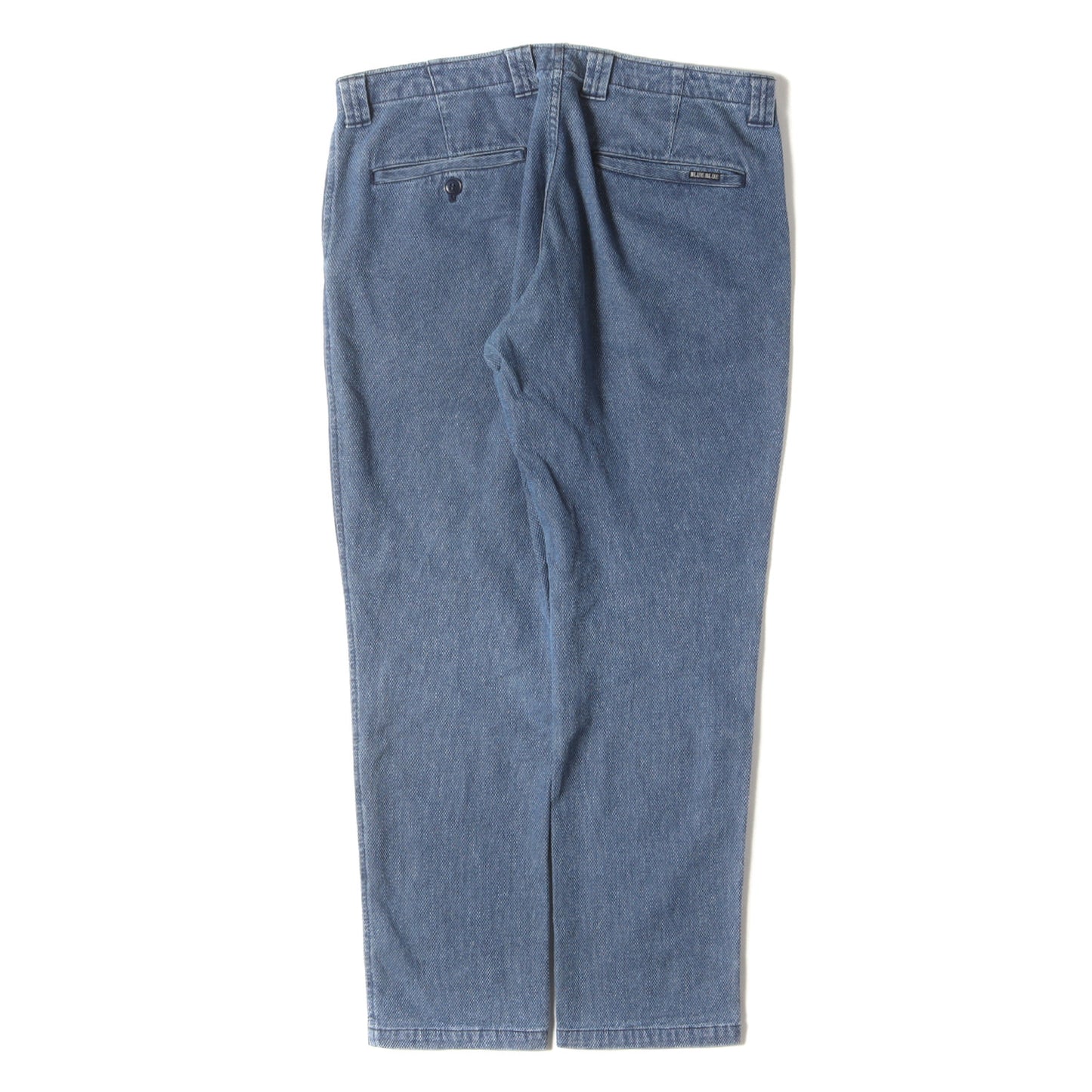 インディゴ染め ストレッチ コットン 刺し子 スラックス パンツ / INDIGO DYE