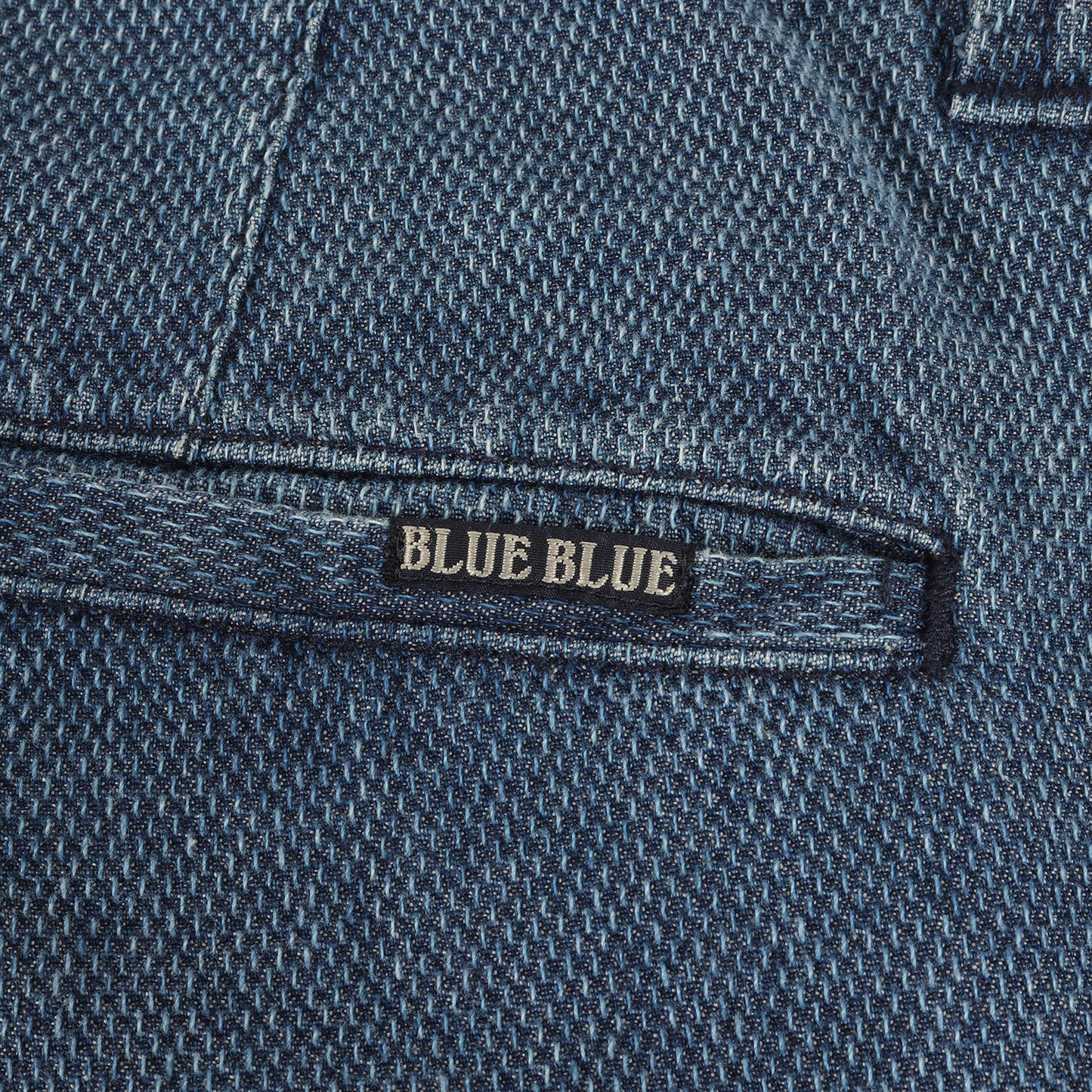 インディゴ染め ストレッチ コットン 刺し子 スラックス パンツ / INDIGO DYE