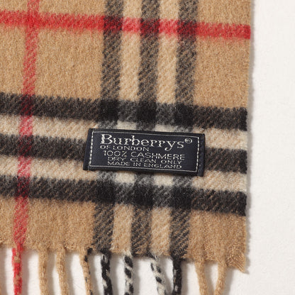 フリンジ ノバチェック カシミヤ ニット マフラー / Burberrys
