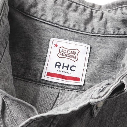 × Ron Herman シールドロゴ ダンガリー ボタンダウン シャツ / RHC