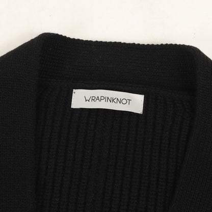 ウールナイロン Vネック ニット カーディガン (WK21W-MCD21) / MADE IN JAPAN