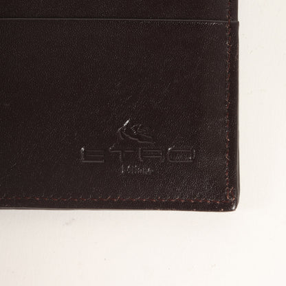 グラフィック 型押し レザー 切替 二つ折り 札入れ (10461-2487) / MADE IN ITALY