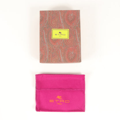 グラフィック 型押し レザー 切替 二つ折り 札入れ (10461-2487) / MADE IN ITALY