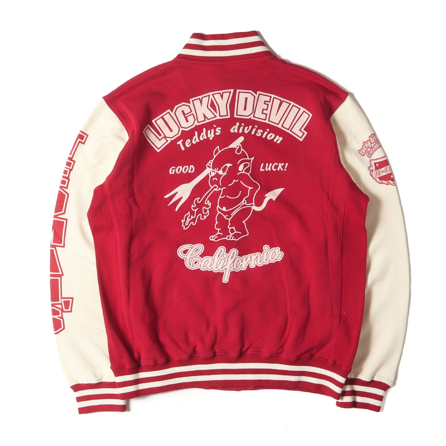 TEDCOMPANY LUCKY DEVIL スウェット スタジャン (TDSWJ-100) / 裏毛