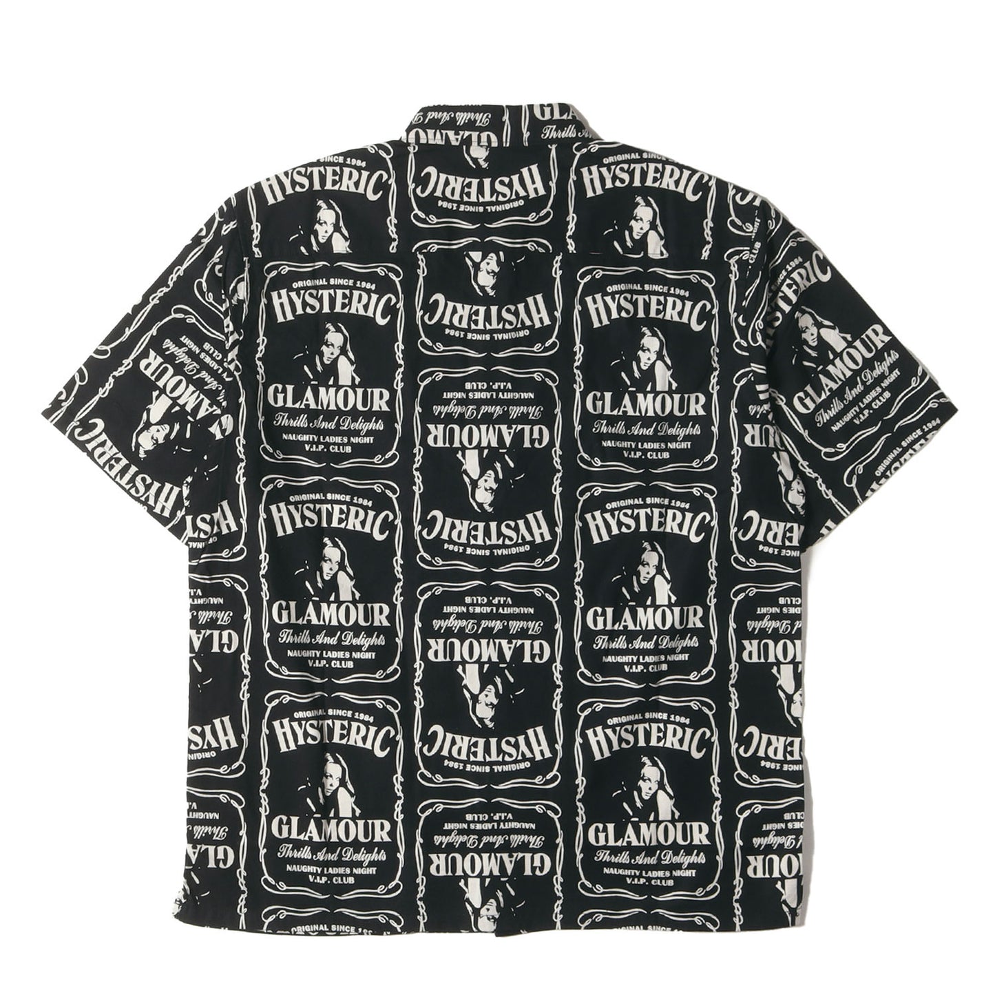 WHISKY柄 スタンダードカラー 半袖シャツ (02201AH08)