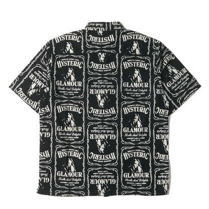 WHISKY柄 スタンダードカラー 半袖シャツ (02201AH08)