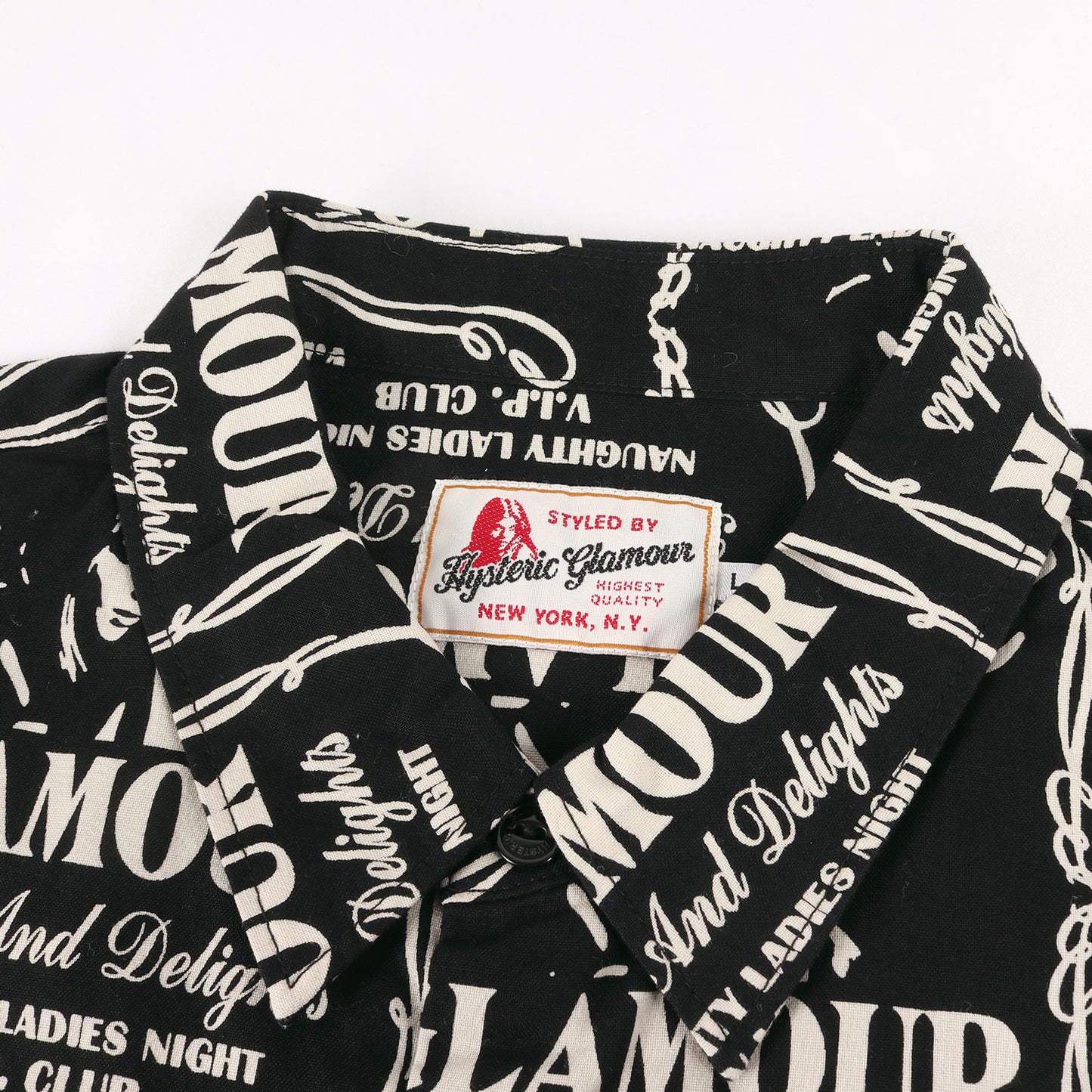 WHISKY柄 スタンダードカラー 半袖シャツ (02201AH08)