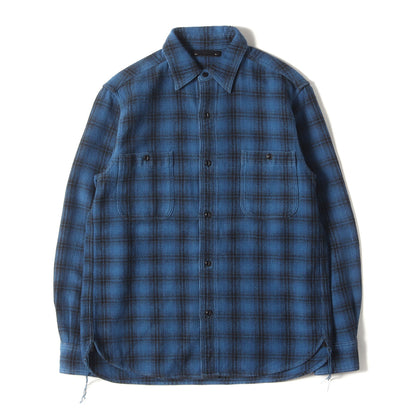 ウォッシュ加工 ヴィンテージ チェック フランネル ワーク シャツ (V.Check Flannel Work SH 2209-5003)