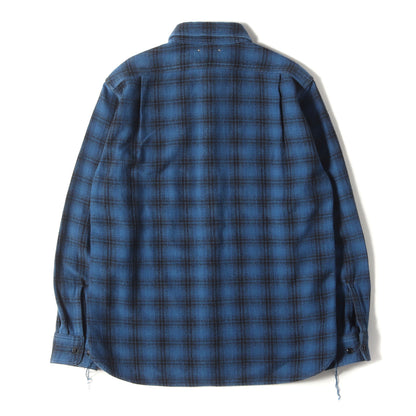 ウォッシュ加工 ヴィンテージ チェック フランネル ワーク シャツ (V.Check Flannel Work SH 2209-5003)