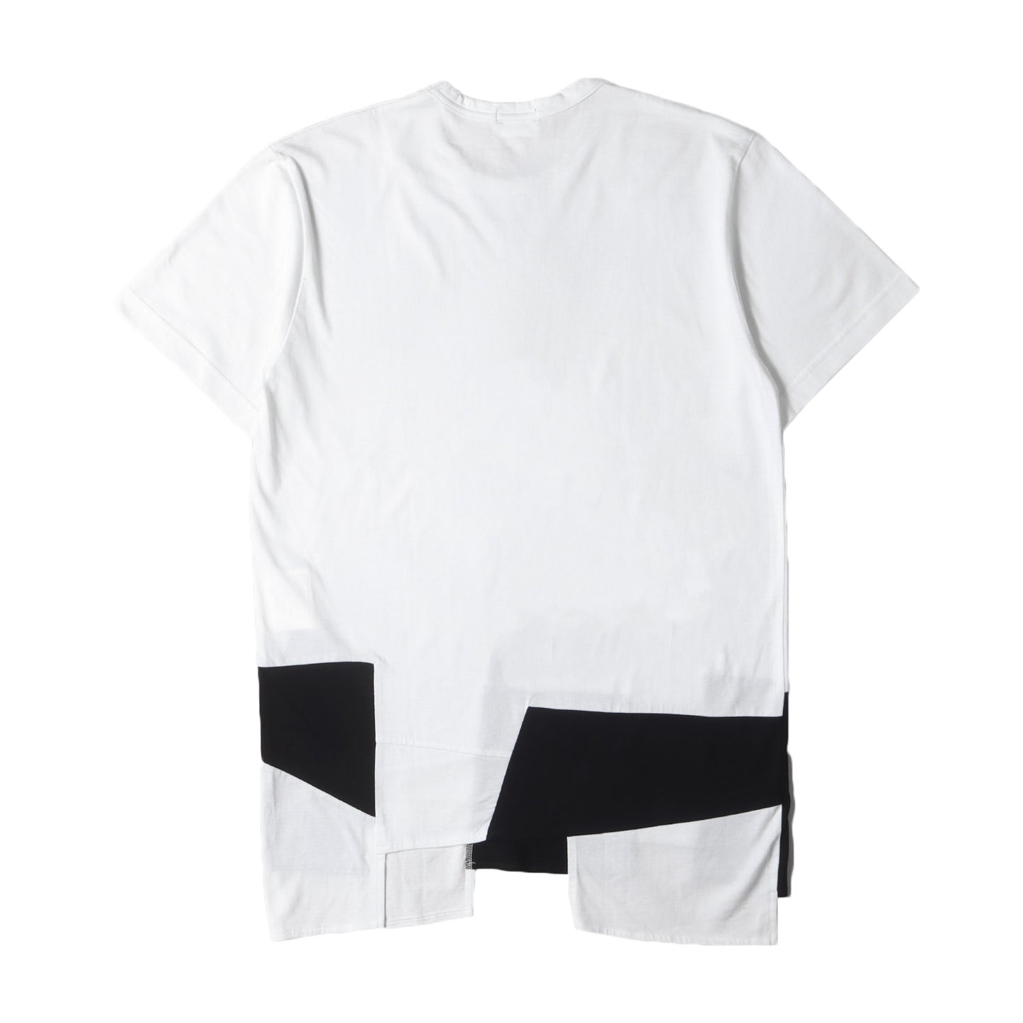 24AW ヘム ランダム パッチワーク バインダーネック Tシャツ (PN-T022)