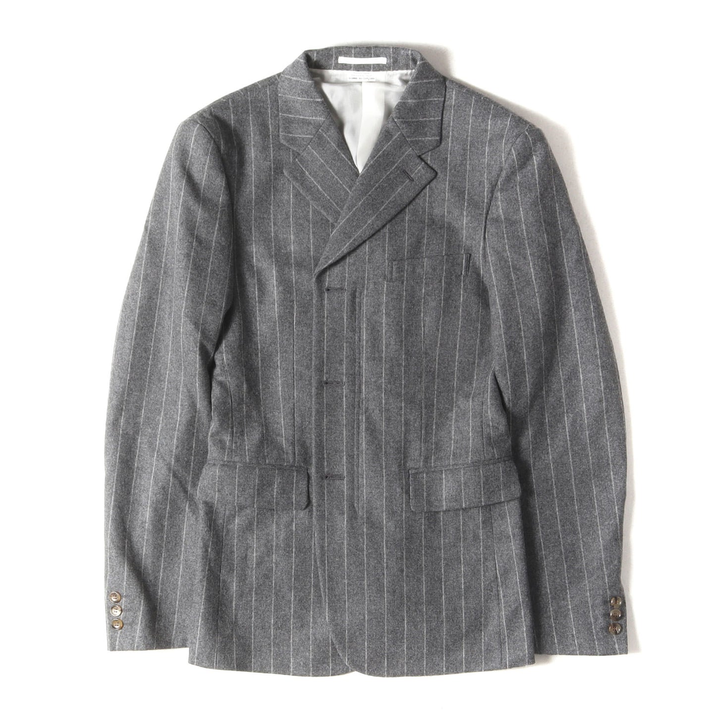 24AW ストライプ ウール ZIP シングルブレスト テーラード ジャケット (PN-J047)