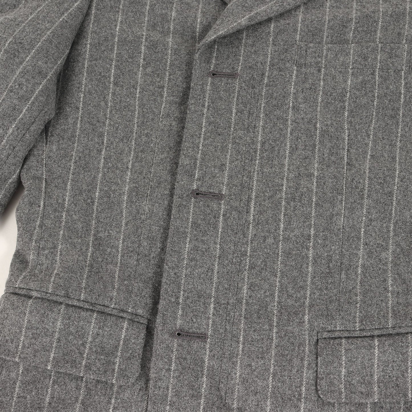 24AW ストライプ ウール ZIP シングルブレスト テーラード ジャケット (PN-J047)