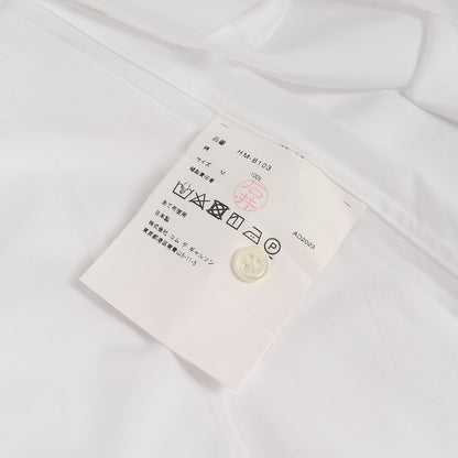 24SS 裾ロゴ 刺繍 オーバーサイズ コットンブロード 半袖シャツ (HM-B103)