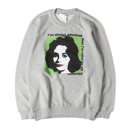 24SS × Andy Warhol エリザベス テイラー ポートレート グラフィック スウェット (FM-T028) / 裏毛