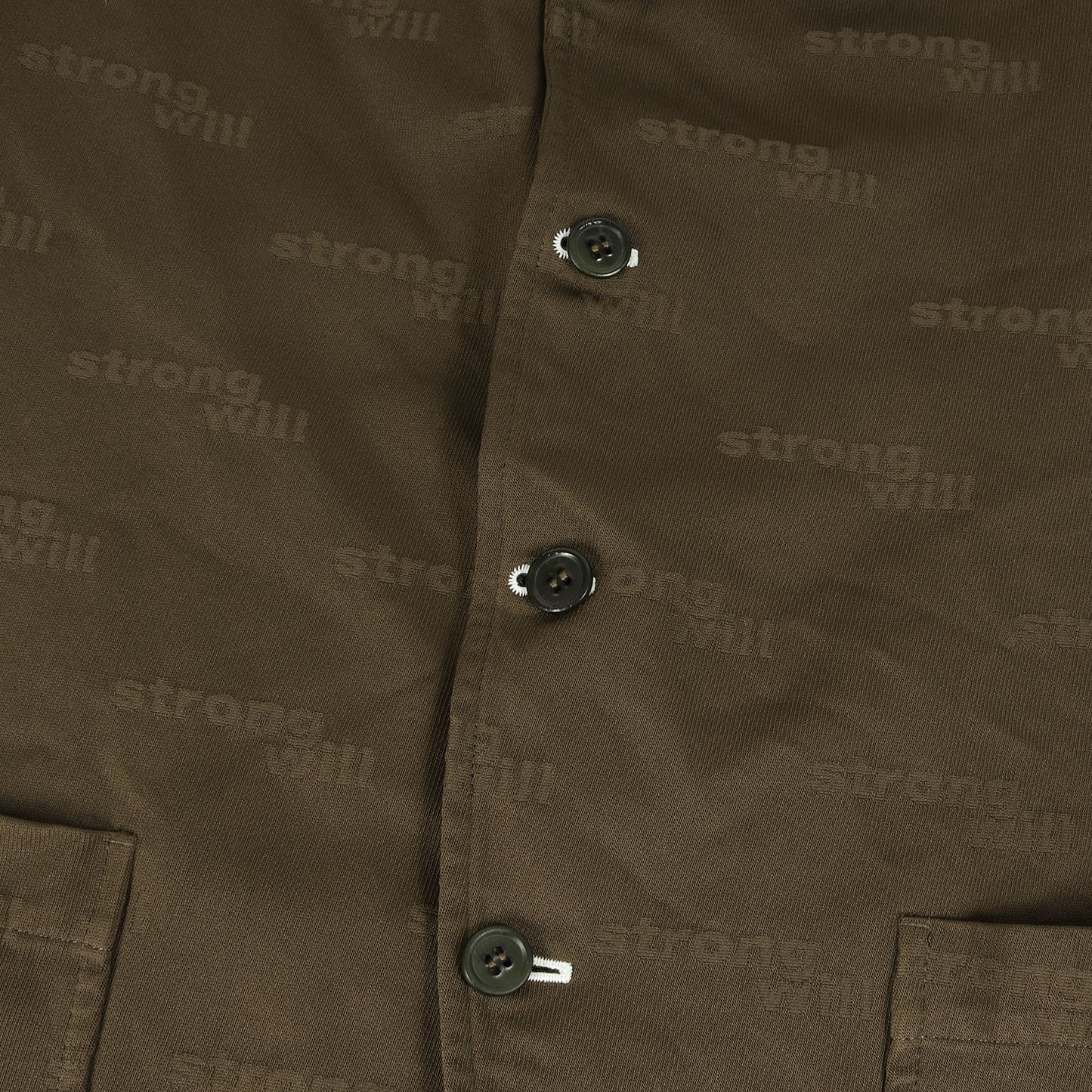 24AW Strong will ロゴ ジャガード エステル 縮絨 4B テーラード ジャケット (FN-J501)