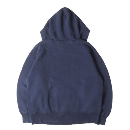 24AW × KAPTAIN SUNSHINE ヴィンテージ加工 ロゴ 後付け フード スウェット パーカー (AFTER HOODIE SWEAT SWP-KS-0001)