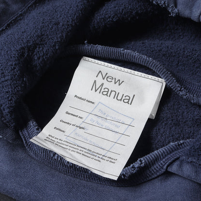 24AW × KAPTAIN SUNSHINE ヴィンテージ加工 ロゴ 後付け フード スウェット パーカー (AFTER HOODIE SWEAT SWP-KS-0001)