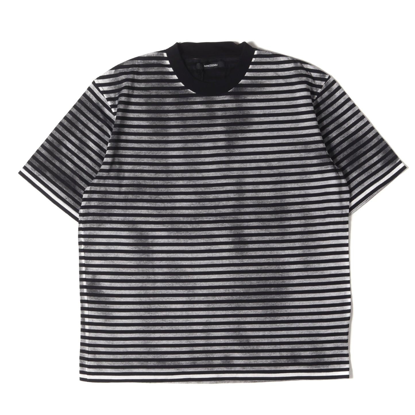 25SS ウォッシュド 吹き付け加工 ボーダー Tシャツ (Seepage Border Crewneck T-SH 2503-4001)