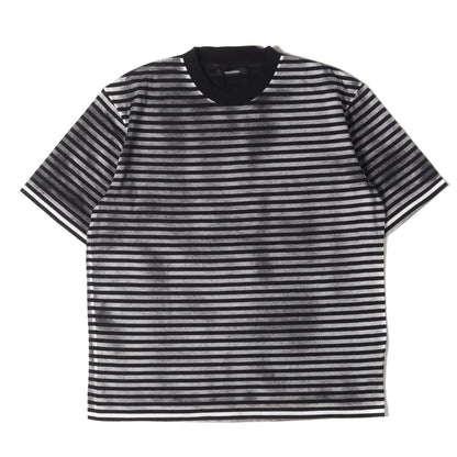 25SS ウォッシュド 吹き付け加工 ボーダー Tシャツ (Seepage Border Crewneck T-SH 2503-4001)
