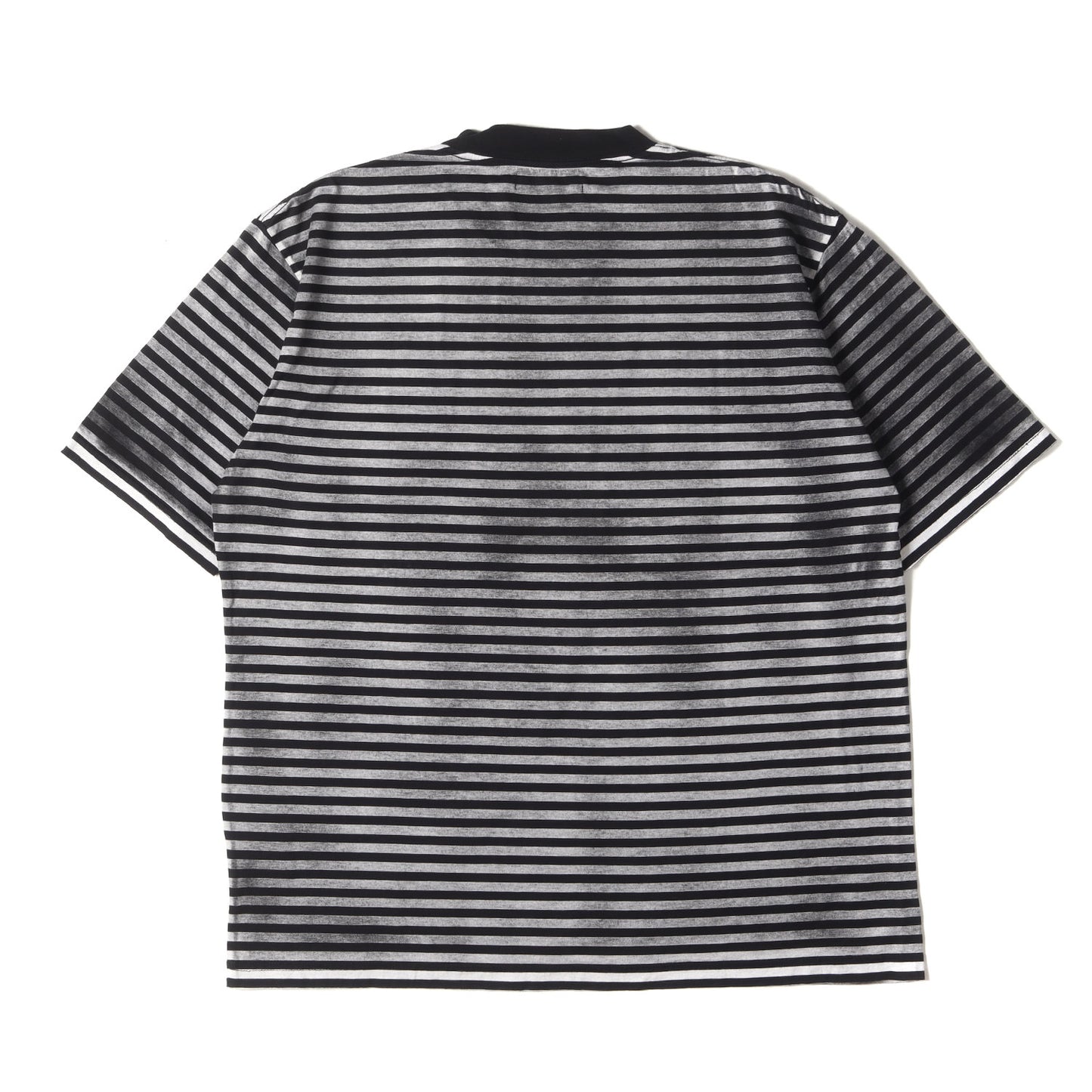 25SS ウォッシュド 吹き付け加工 ボーダー Tシャツ (Seepage Border Crewneck T-SH 2503-4001)