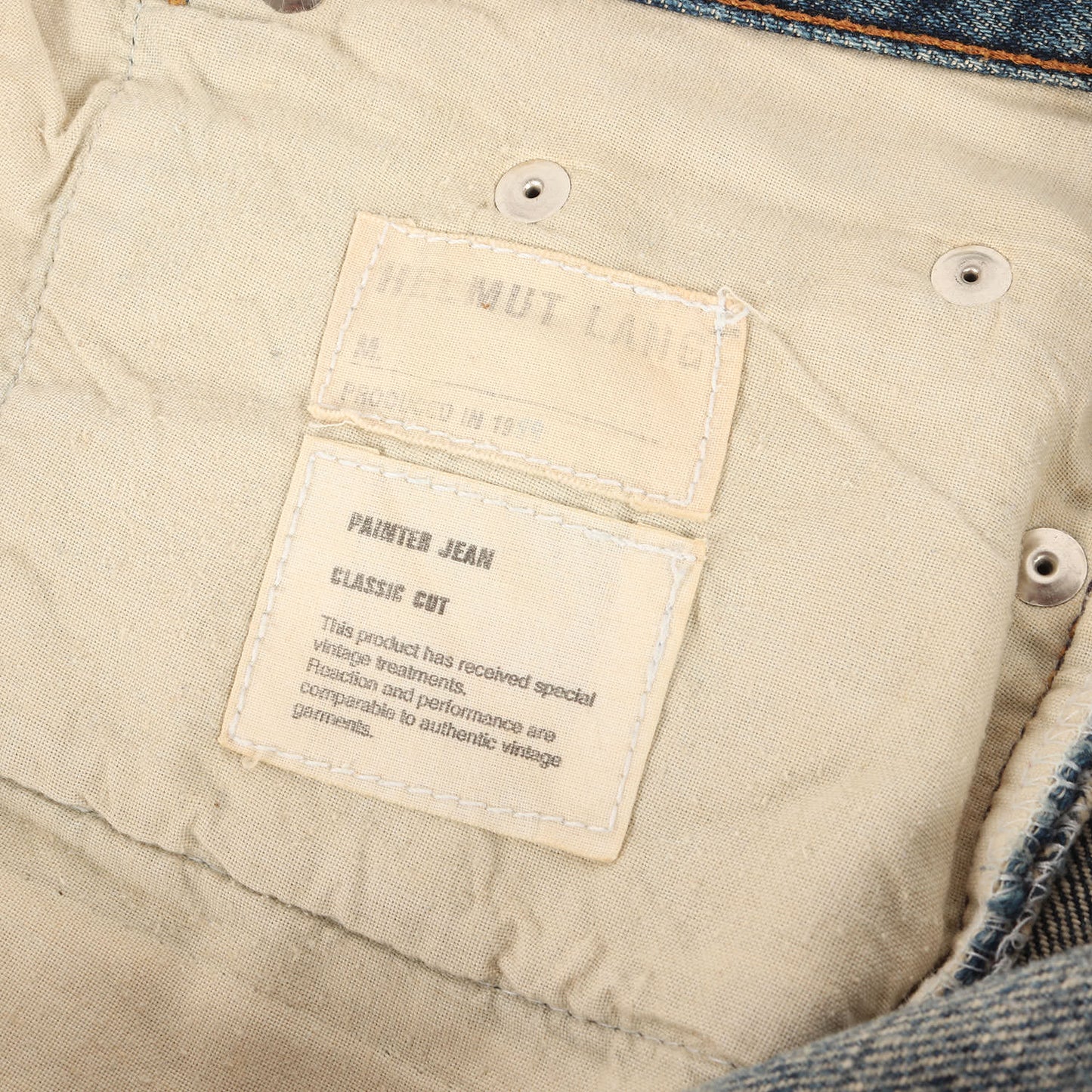 98s 初期 ペンキ ペイント スリム ストレート デニムパンツ / ボタンフライ Jeans