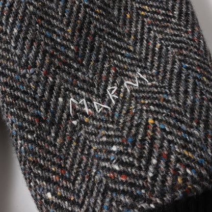 22AW ネップ混 ウール ツイード ノーカラー ブルゾン (JUMU0125W2)