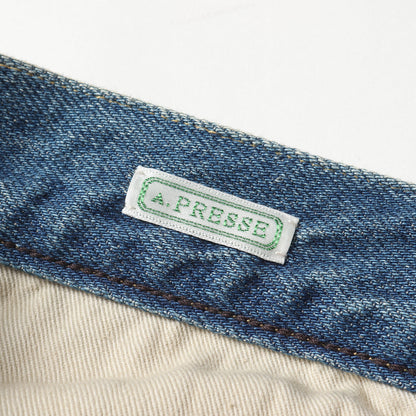 24AW ヴィンテージ ウォッシュド加工 セルビッジ デニム パンツ (No.2 Washed Denim Pants AP-4008)