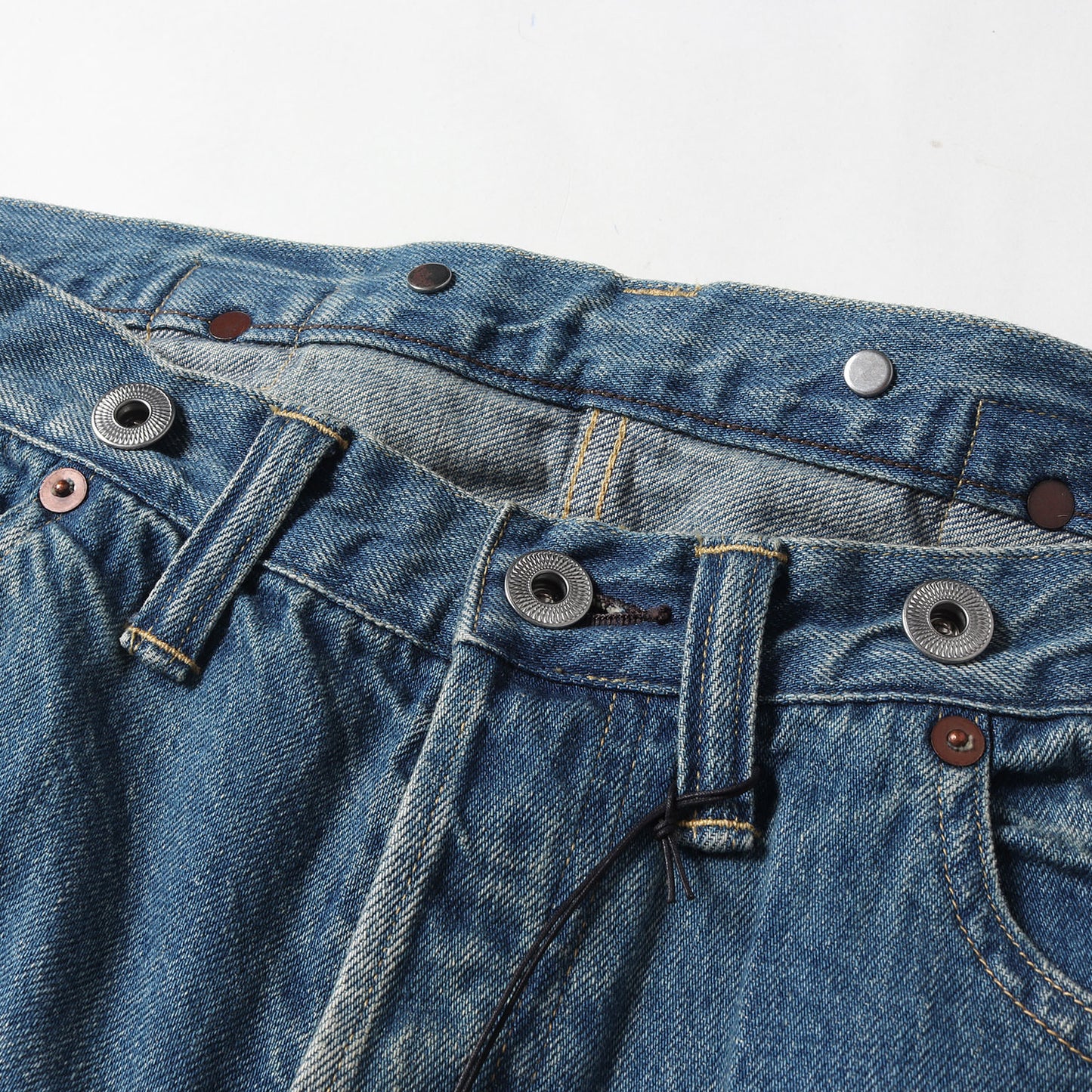 24AW ヴィンテージ ウォッシュド加工 セルビッジ デニム パンツ (No.2 Washed Denim Pants AP-4008)