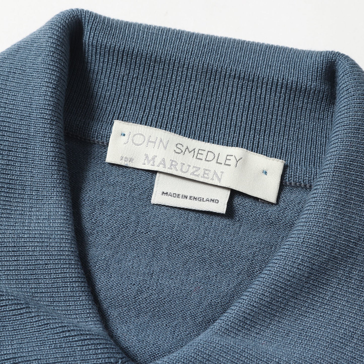 MARUZEN 別注 ロングスリーブ ハイゲージ ウール ニット ポロシャツ / MADE IN ENGLAND