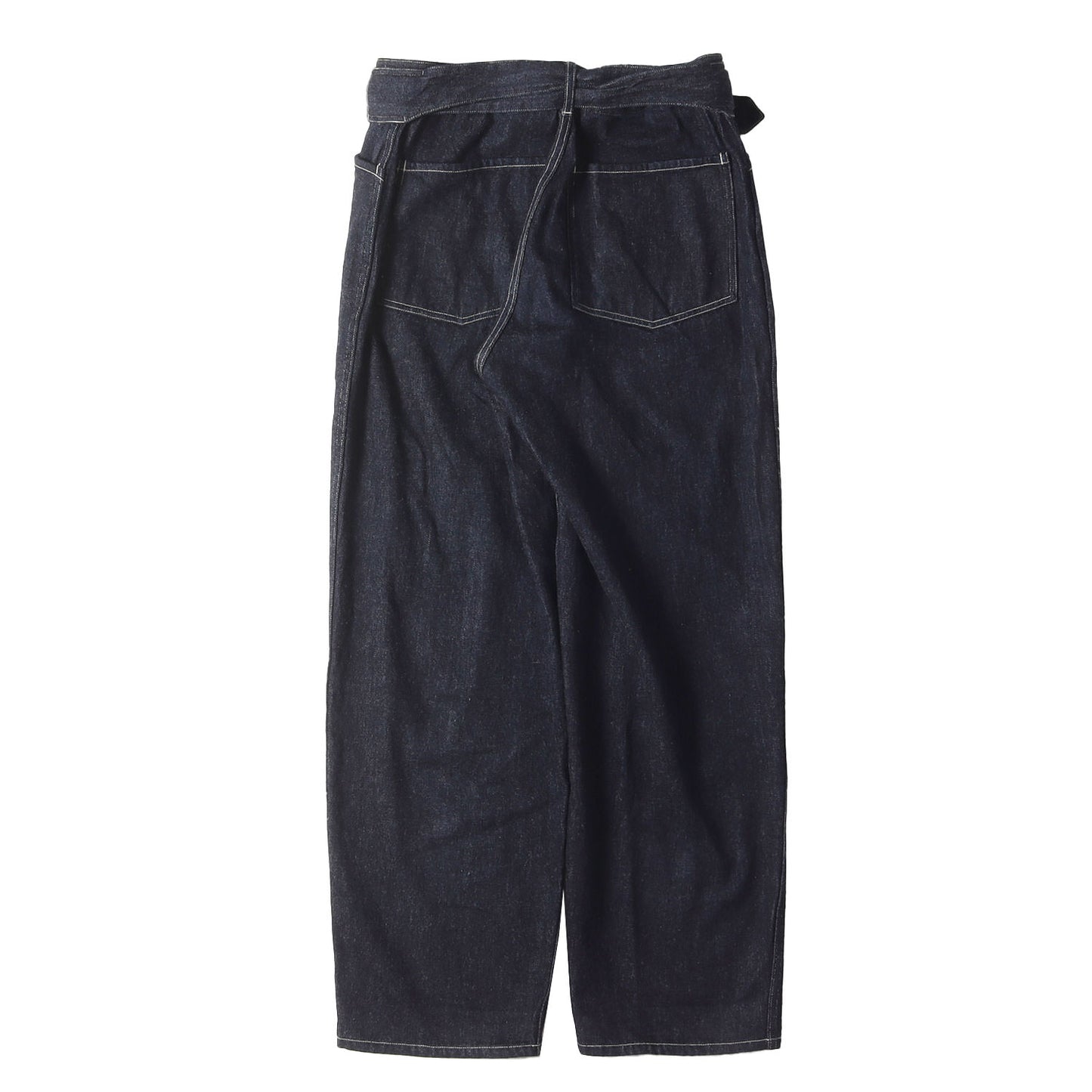 24AW ベルテッド ワイド テーパード デニムパンツ (A03-03001) / ボタンフライ