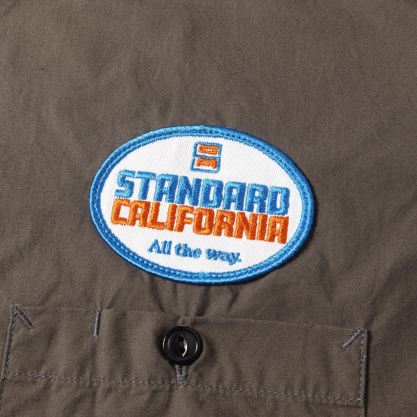 22SS オーバル ロゴ パッチ 半袖 ワーク シャツ (SD Oval Logo Patch Work Shirt Short Sleeve)