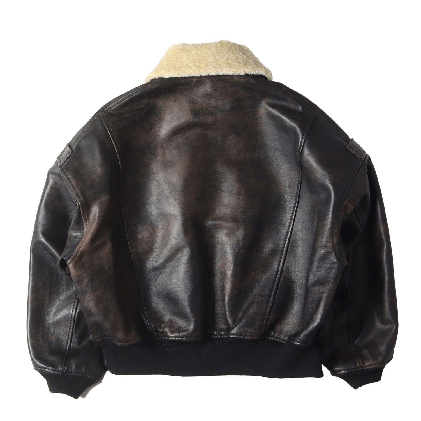 24AW 2WY ボアフリースカラー ホースレザー ボンバー ジャケット (H-M-D CASTRO LEATHER JAMPER REJK-017)