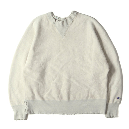 25SS × New Manual × Champion ヴィンテージ加工 リバースウィーブ スウェット (SWEATSHIRT C8-B027) / MADE IN JAPAN