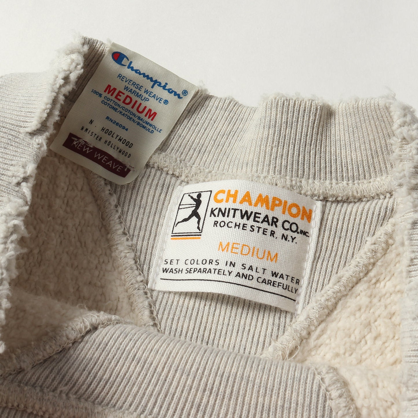 25SS × New Manual × Champion ヴィンテージ加工 リバースウィーブ スウェット (SWEATSHIRT C8-B027) / MADE IN JAPAN
