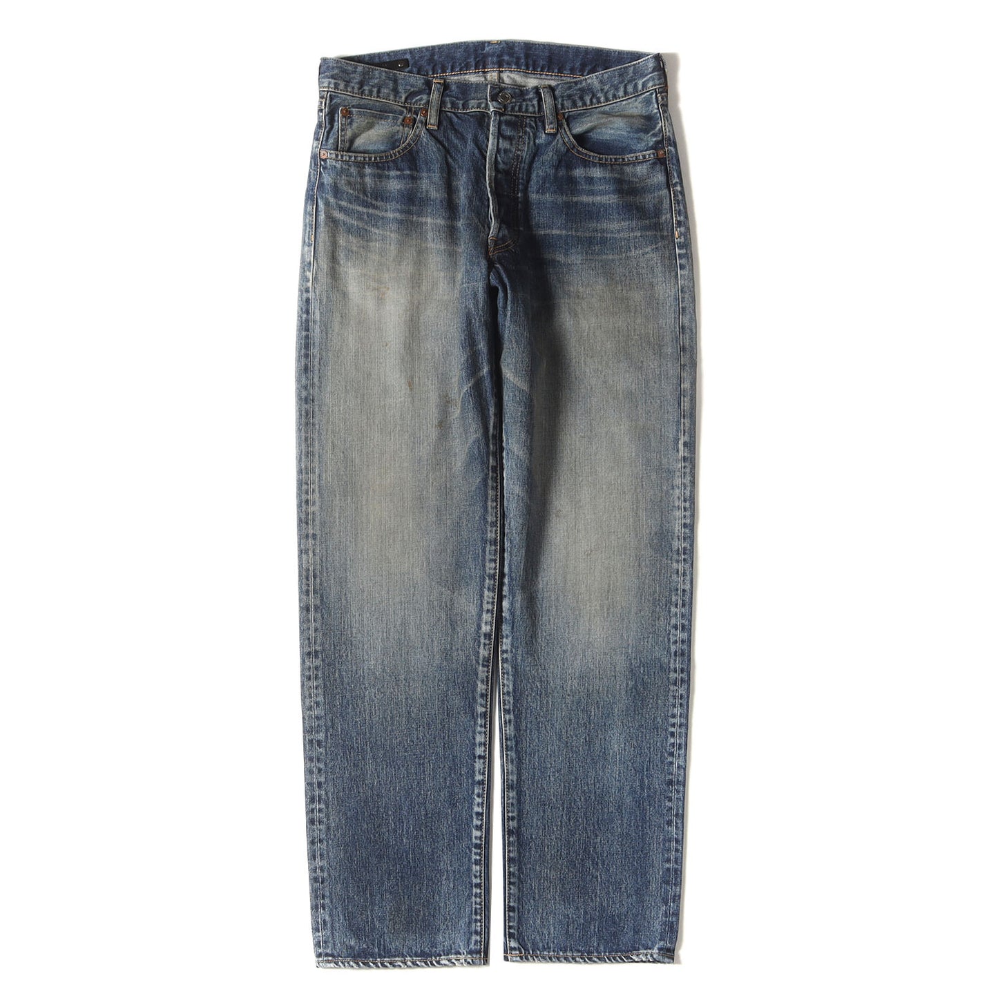 24AW ヴィンテージ加工 ストレート デニム パンツ (L.Straight 5pocket USD 2410-1002) / ボタンフライ