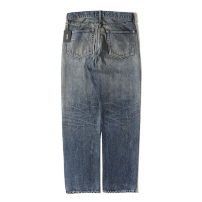 24AW ヴィンテージ加工 ストレート デニム パンツ (L.Straight 5pocket USD 2410-1002) / ボタンフライ